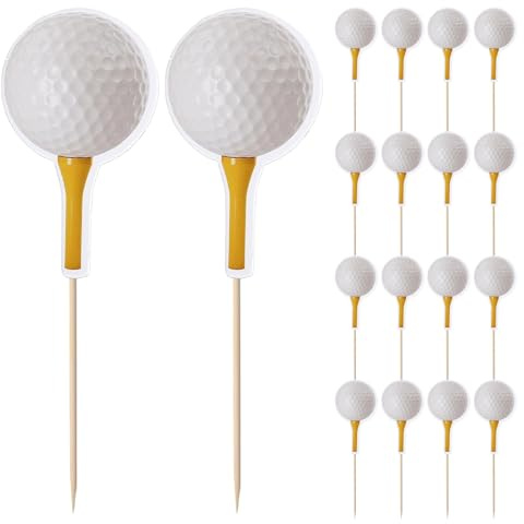 Cabilock 40pcs Golf Cake Toppers: Sports Golf Cake Toppers For Party Birthday - Paper Cupcake Picks Decorations - Theme Party Supplies For Cupcake Display