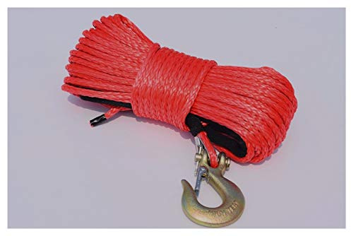 Corde de treuil synthétique de 6mm de 6mm * 30m de 30 m, Relais de treuil de VTT, câble de treuil de Bateau, Corde uhmwpe Durable for Motocyclette Automobile UTV de VTT UTV
