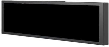Hipzeepo Pantalla Secundaria para Carcasa de Computadora D92, Pantalla de Tira Larga de 9,2 Pulgadas, Monitor de Temperatura de CPU, Monitoreo de Rendimiento, Tema DIY, Color Negro