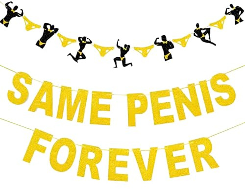 Striscione Glitterato Oro, Gadget divertenti per addio al celibato o addio al nubilato, Gadget & Regali per Lei e Lui, Decorazioni Divertenti