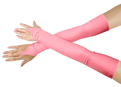 lucky baby store Mädchen 'Boys' Erwachsene Halloween Make-Up Fingerlose Über Elbow Cosplay Kostüm Handschuhe (pink)