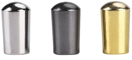 Bnineteenteam 3Pcs Guitar Switch Knob Tip - 3 Way Toggle Switch Cap for LP & EPI Electric Guitar (Silver, Black, Gold)