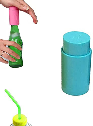 Drink Punch, Drinks Pon Pon, Perforatore per trapano per bottiglie per bevande Apribottiglie per tappi universali, Mini apribottiglie per trapano ad acqua in acciaio inossidabile (Blu)