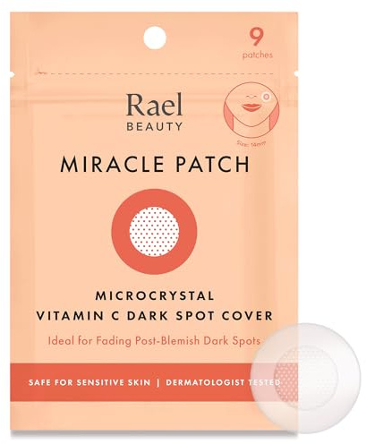 Rael Patch Anti Taches Post Boutons aux Microcrystal Vitamine C - Skincare Coreen, Visage, Micro Aiguilles Dart, avec Glutathione, Niacinamide, Hydrocolloïdes, Vegan, Sans Cruauté (9 Patchs)