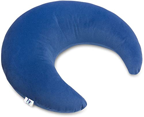 Pepi - Kuschelkissen Kinder - Handgenäht Kissen Kinderzimmer - Kinder Kissen Mond - Baby Kissen Deko - Mondikssen Dark Blue