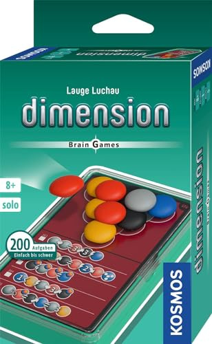 Kosmos Dimension - Brain Games, Geschicklichkeitsspiel | Solo-Spiel ab 8 Jahren, Gehirn-Jogging mit 200 Aufgaben, praktisch für unterwegs, Braint Teaser für Knobel-Fans