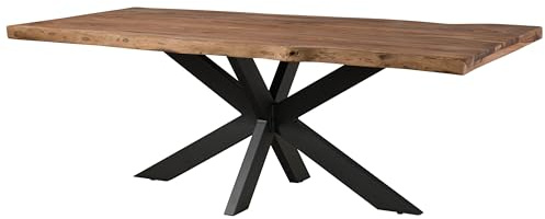 MASSIVMOEBEL24.DE Esstisch Sheesham grau gebeizt Freeform | 180x90x77 cm 71 kg Modern zerlegt vollmassiv