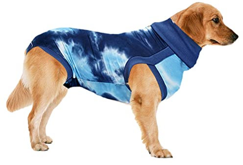 Haustier-postoperative Kleidung – Einteiler für Hunde nach der Operation, Erholungseinteiler, nach Spay, Neuter, Körperanzug, bequeme Kegel-Alternative für große und kleine Hunde, weiche Baumwolle