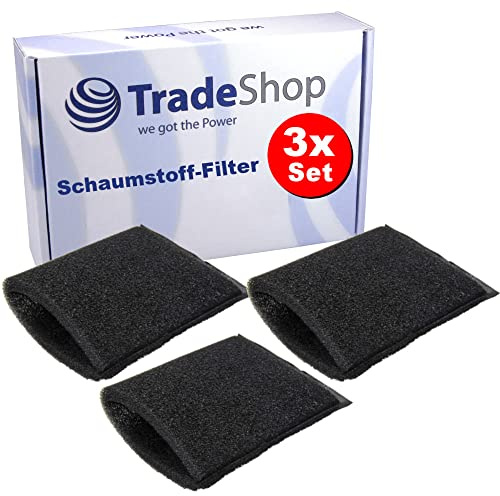 3x Trade-Shop Schaumstofffilter/Schwammfilter/Filter kompatibel mit Kärcher WD 2.200, WD 2.500, WD 3.300, WD 3.300M, SE 4001, SE 4002, MV2, MV3