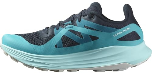 Salomon Ultra Flow Damen Trail-Laufschuhe, Outdoor-bereit, Dämpfung von der Straße bis auf die Trails, Gemischtes Gelände, Carbon, 41 1/3