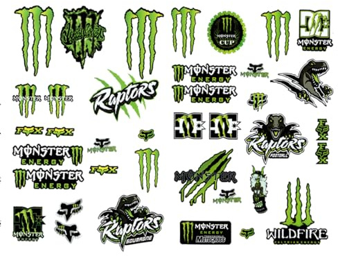 Stickers Moto, Autocollants Sponsor, Ensemble Autocollants Sport, Monster Energy Autocollant, Lot Racing Tuning, Autocollants Cool pour Motos, Casques, Dirtbikes et Skateboards