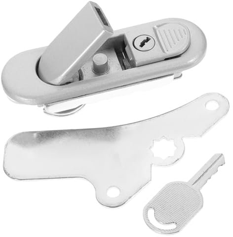 KONTONTY Serrure Plate Pour Armoire Électrique En Alliage De Zinc Résistante à La Corrosion, Verrou D'armoire Réseau Compact, Utilitaire Industriel, Clé, Usage Longue Durée