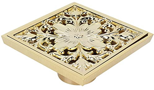 Generisch Badezimmer-Duschablauf, Bodenablauf, verstopfungssicheres Badezimmerzubehör 10 x 10 cm für Küche für Keller für Badezimmer für Garage(Shallow Water)