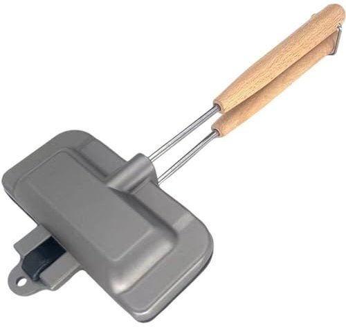 Wudaizhi Grille-Pain Double Face pour Hot-Dog, Poêle À Sandwich Double Face, Mini Machine À Sandwich, Poêle À Fromage, Portable, Maison, Camping, Poêle À Frire