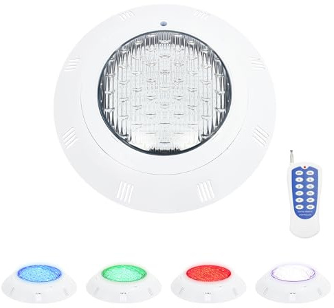 ACROSSPART 36W 12V RGB Poolbeleuchtung Unterwasser Led Pool mit Fernbedienung Unterwasser Licht Pool Lichter Unterwasser für Schwimmbad & Brunnen[Energieklasse A]
