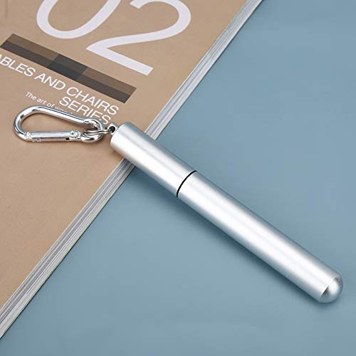 1 Paille rétractable en acier inoxydable, droite, réutilisable, pour milkshake, smoothie, boissons avec étui