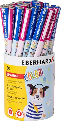 EBERHARD FABER - Schreiblernstifte Colori 50 Bleistifte Härtegrad B | Bleistifte bruchstabil Härtegrad B für Schule, Vorschule und erste Schreibübungen
