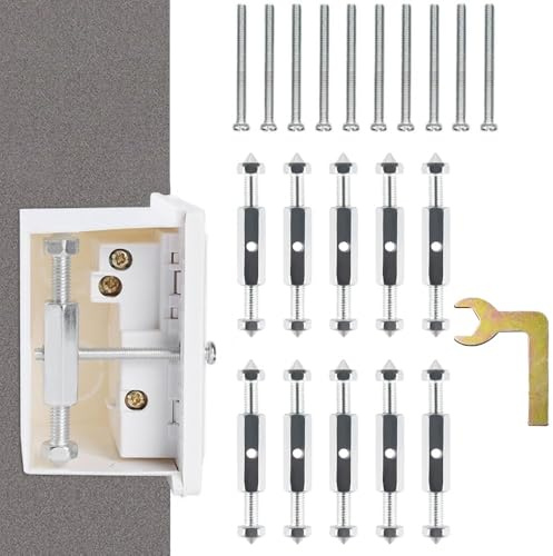 86 Type Switch Socket Back Box Repair Clip Kit, 21PCS Metal Screw Rod Set | Heavy Duty Junction Box Repair Tool with Adjustable Support Rods & Wrench for Wall Mount Electrical Back Boxes