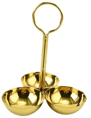 Cuenco for servir condimentos, cuenco for servir, soporte de exhibición de múltiples capas, platos for servir, soporte for refrigerios con cuenco for frutas y nueces, 3 cuencos(Ring 3 bowl)