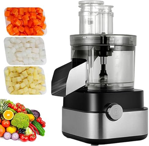 Cortadora De Verduras EléCtrica, Cortadora De Alimentos Multifuncional 4 En 1, Picadora De Verduras Para Rebanar, Triturar, Cortar En Cubitos Y Rebanar, Con Guantes