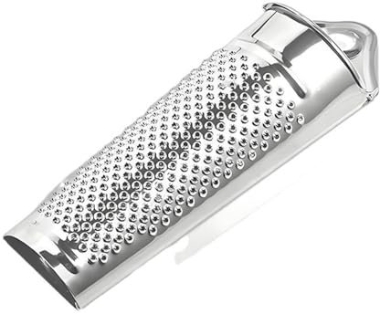 Muskatreibe mit Behälter und Muskatnüssen Muskatnuss Reibe Muskatnuss Reibe 13.8 cm Edelstahl Praktische Muskatreibe mit Aufbewahrung - Muskatnussreibe mit Behälter (Sliber)