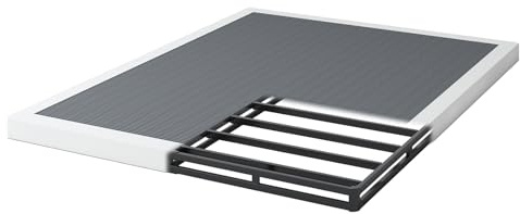 NHODIR Full Box Spring 3 Inch Heavy Duty Box Spring Mattress Foundation, Metal Bed Base with Fabric Cover, Noise Free Easy Assembly