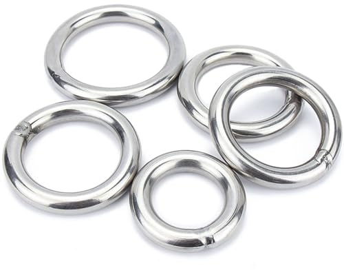 MBHHU Metallgeschweißter O-Ring, nahtloser Ring aus Edelstahl, kreisförmiger, 304 metallgeschweißte runde Ringe, geeignet for Camping(ID:20mm)