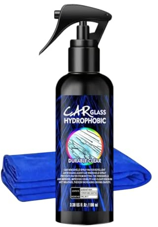 Detergente Spray per Vetri Auto - Spray Rivestimento Parabrezza 100ml - Lucidante Automobilistico per Auto Moto Camion Gomme Mobili Garage Interni ed Esterni e Altri Veicoli