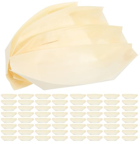 VERDANVERSE 150piezas Platos de Madera para Sushi Bandejas para Hot Dogs Tacos Hamburguesas Palomitas Unidades Desechables para Fiestas Eventos Catering