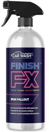 Finish FX Iron Fallout Remover, pH Neutral, Professional-Grade Decontaminant, Safe for Paint Glass Wheels Alloys (1 Litre)