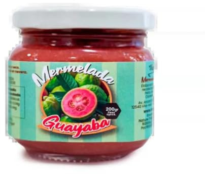 Mermelada de Guayaba Artesanal 4 Botes de 200g | Producción Propia, 70% de Fruta y Receta Tradicional de Sabor Tropical (Sin azúcar)