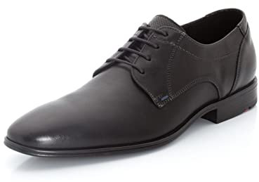LLOYD Herren Schnürhalbschuhe Osmond, Männer Businessschuhe,Derby,Normalweit,Anzugschuhe,schnürung,Office,büro,Freizeit,SCHWARZ,44 EU / 9.5 UK