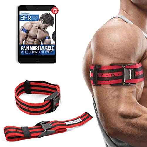 BFR BANDS Bandes de contrôle du Flux sanguin, Bandes d'exercice pour entraînement par Occlusion, Gym, haltérophilie, Bandes de résistance Qui aident à Augmenter la Masse Musculaire