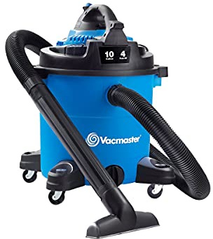 Vacmaster Wet/Dry Vacuum with Detachable Blower, 10 Gallon 4 HP 120V Motor, Long 10 Foot Cord, Blue