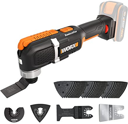 WORX WX696.9 Sonicrafter Cordless Oscillating Multi-Tool, Power Share, Variable Speed with Accessories, 18V (20V Max), Without Battery & Charger