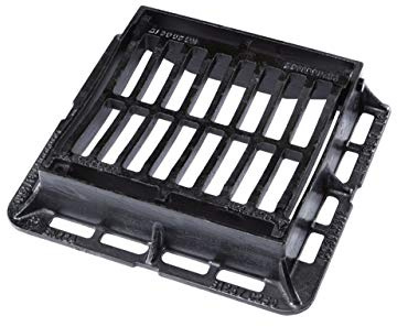 Clark Drain CD60 DDI KMC Gully Grate & Frame Clear Opening 302mm x 302mm x 75mm Overall Size 400mm x 362mm C250 Hinged Ductile Iron