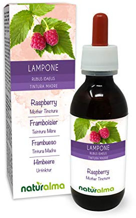 Lampone (Rubus idaeus) foglie Tintura Madre analcoolica Naturalma - Estratto liquido gocce 120 ml - Integratore alimentare - Vegano