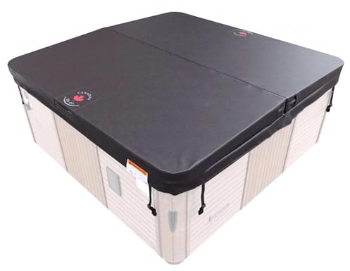 CANADIAN SPA CO. Cubierta Aislante de Lujo, 223 x 223 cm, Color Gris, Cubierta de Piscina Rectangular, Cubierta para Hot Tube Impermeable y Resistente a los Rayos UV, Accesorios para Hot Tube