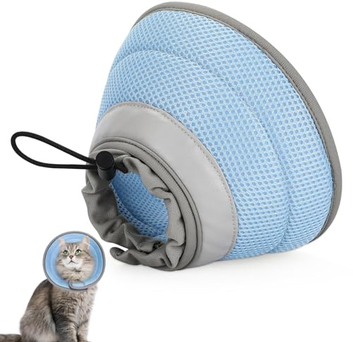 IDOGCHEW Halskrause Katze Faltbaren Weicher Katzenkragen