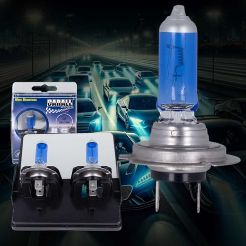 CARALL 2 Stück Halogenlampen 24V für Lkw, Weiß mit Xenon-Effekt (H7 24V 70W PX26d)