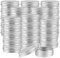 YUENPUN 40 latas de aluminio de 60 ml con tapas de rosca, tarros de aluminio vacíos, recipientes vacíos de aluminio, pequeñas latas redondas de metal para loción, crema, almacenamiento, velas de