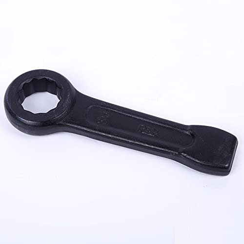 TopHomer 27MM 1Pcs Slogging Ring Spanner Set, Metric Single Ring Flat Spanner Box End Wrench 24-51mm for Hex Head Bolt Train Tube Extension Tool