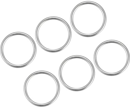 METALLIXITY 6Stk 316 Edelstahl Stahl O Ringe 20x4mm Geschweißt Rund Ring | Für Seile Hängende Objekte