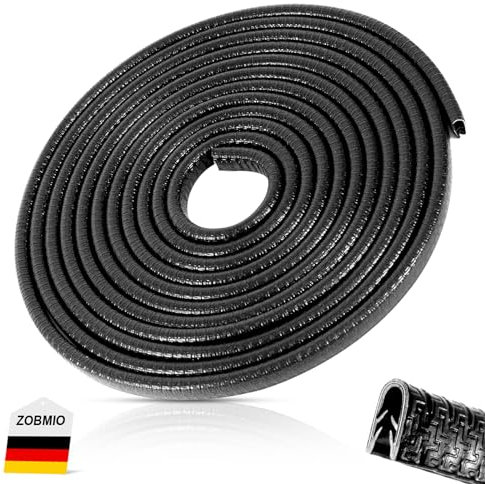 ZOBMIO 10m Kantenschutz für Bleche, Autotür Kantenschutz aus Caoutchouc, Türkantenschutz Auto Kein Kleber, Kantenschutzprofil für Auto SUV Mpv, Türen, Kofferraum, Motorhaube(Schwarz)