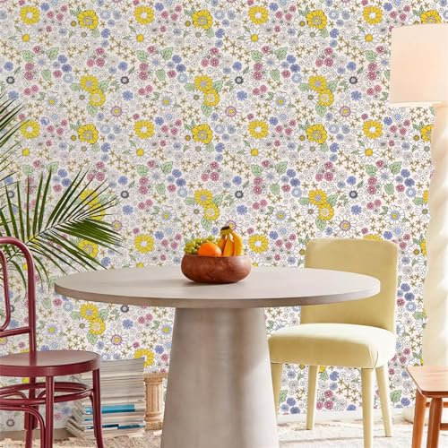 Selbstklebende Tapete Mintgrün Gelb Strukturtapete Wandtattoo Schlafzimmer Tapete Selbstklebend Vliestapete Wallpaper for Living Room Tapeten Leicht zu Entfernen Wandschutzfolie 40x100cm