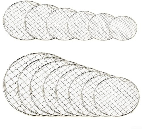 UTTASU Stabiles, rundes Edelstahl-Kühlgitter, für Ofen und Pfanne (18 cm)
