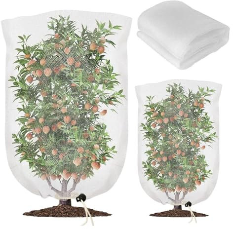Set di 2 reti anti-uccelli per alberi da frutto, protezione da uccelli e piante