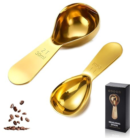 2 Stück kaffeelöffel portionierer- 2er Pack Messlöffel für Kaffee (15ML und 30ML) Exakter Messlöffel für Kaffee Zucker und mehr (15ml+30ml)