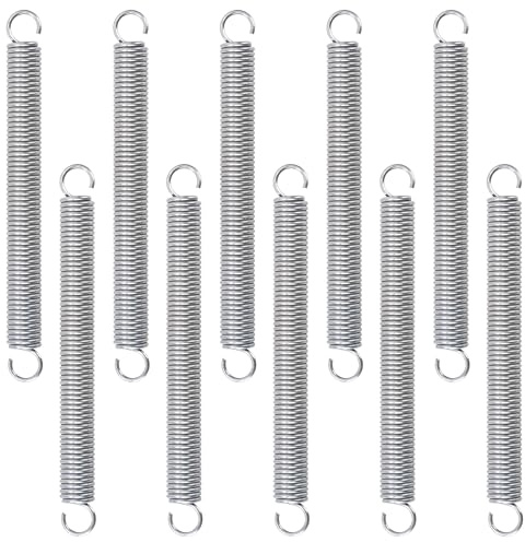 GUNGY Zugfedern mit Haken Edelstahl Zugfeder Spannfeder 60mm Außendurchmesser 6mm Drahtdurchmesser 0,8 mm Maximale Zugkraft 1,76kg 0,8x6x60mm 10 Stück