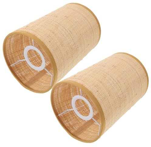 Artibetter 2stücke Rattan-lampenschirm Für Stehlampen Ersatz Lampenschirme Rattan-schirm Für Tischlampen Moderne Lampenschirmabdeckung Lange Schirme Für Stehlampen Für Cafés Und